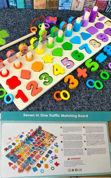 Wooden Montessori Learning Blocks for Toddlers