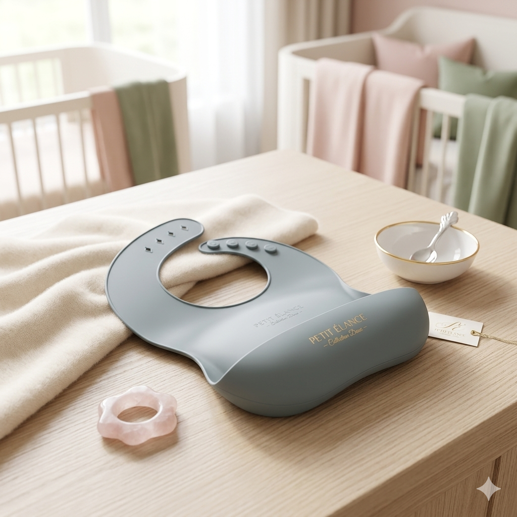Silicone Baby Bib with Food Catcher | Waterproof Feeding Bib