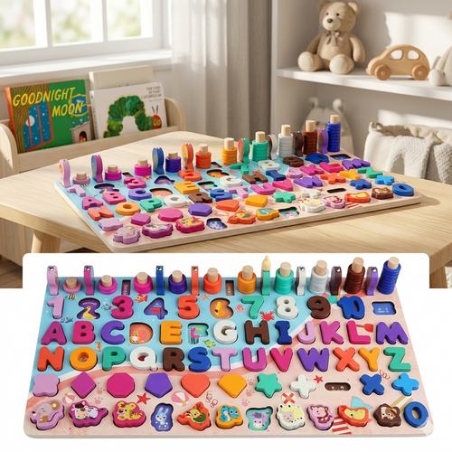 Wooden Montessori Learning Blocks for Toddlers